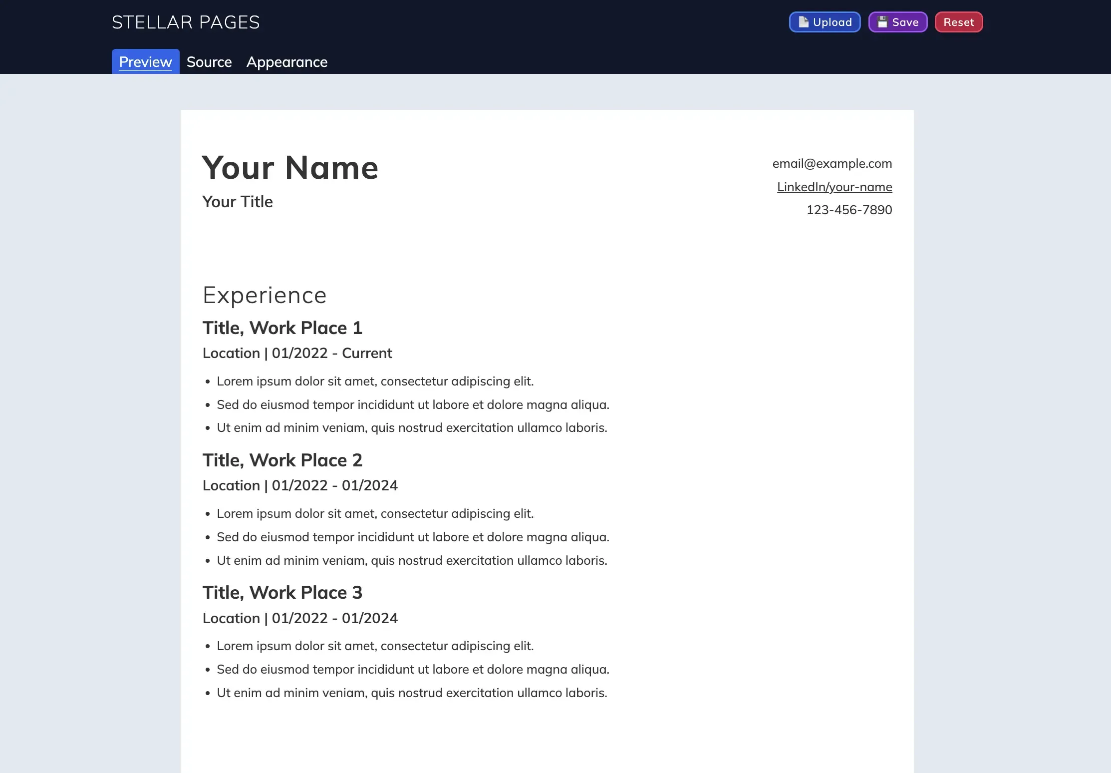 Example document during save process